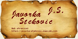 Javorka Steković vizit kartica